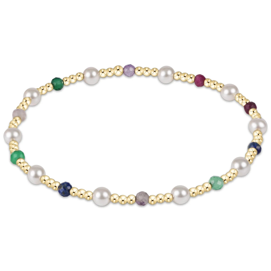 Pearl Sincerity Pattern 4mm Bead Bracelet Hot Mess SS25