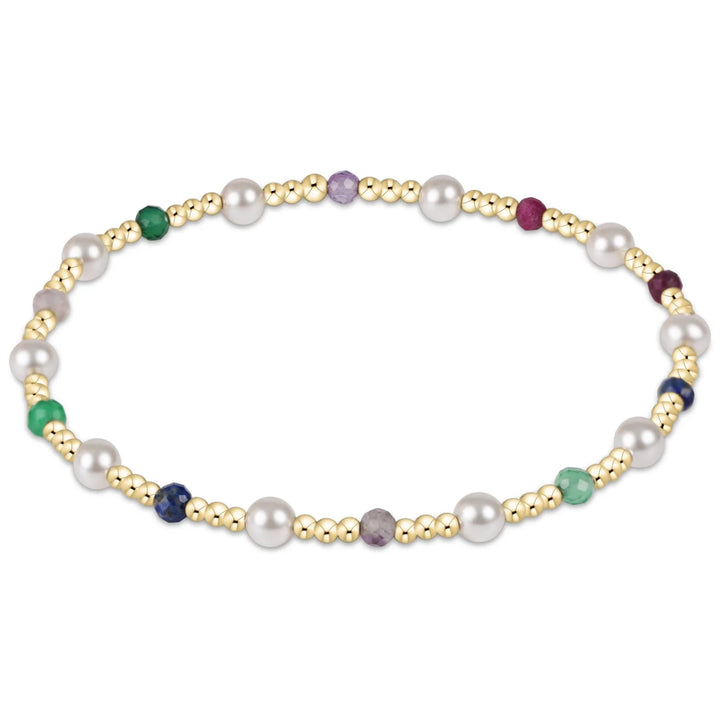 Pearl Sincerity Pattern 4mm Bead Bracelet Hot Mess SS25