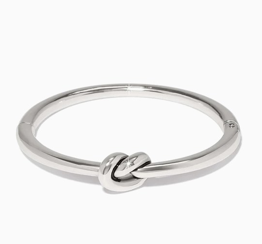 Interlok Single Knot Hinged Bracelet Silver