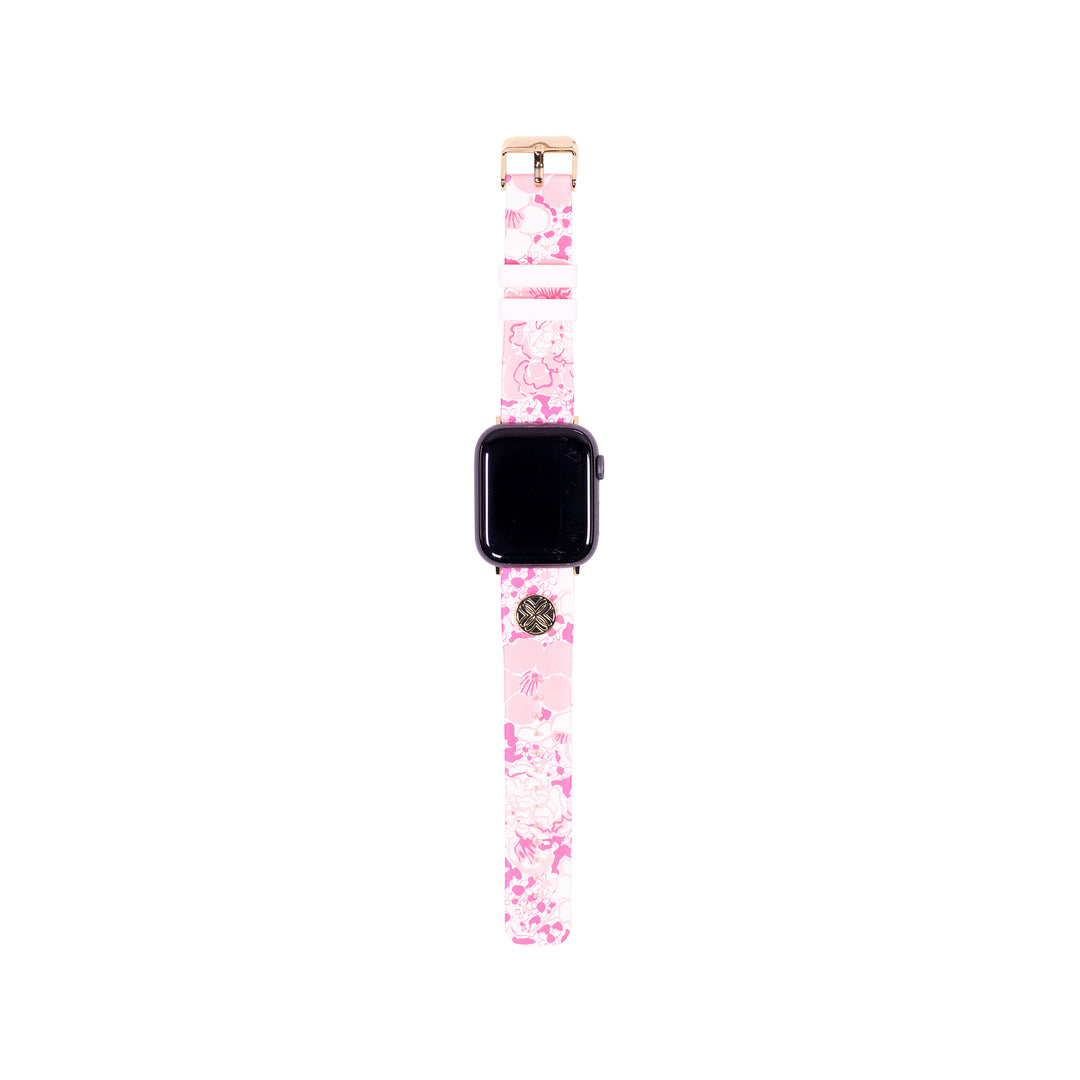Silicone Apple Watch Band, Conch Shell Pink Burst of Joy