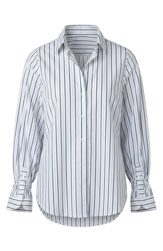 Adjustable Sleeve Button Front Woven Top