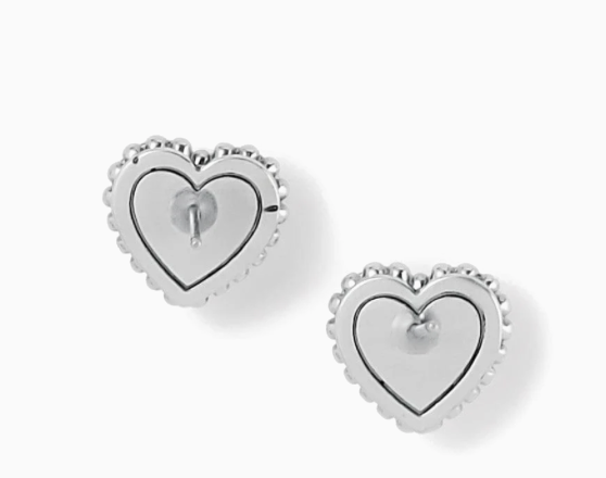 Pretty Tough Petite Heart Post Earrings Silver OS