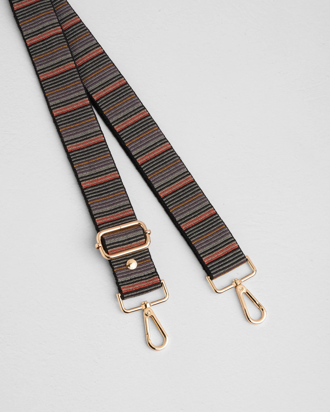 Pom Pom Strap Orange Multi Stripe
