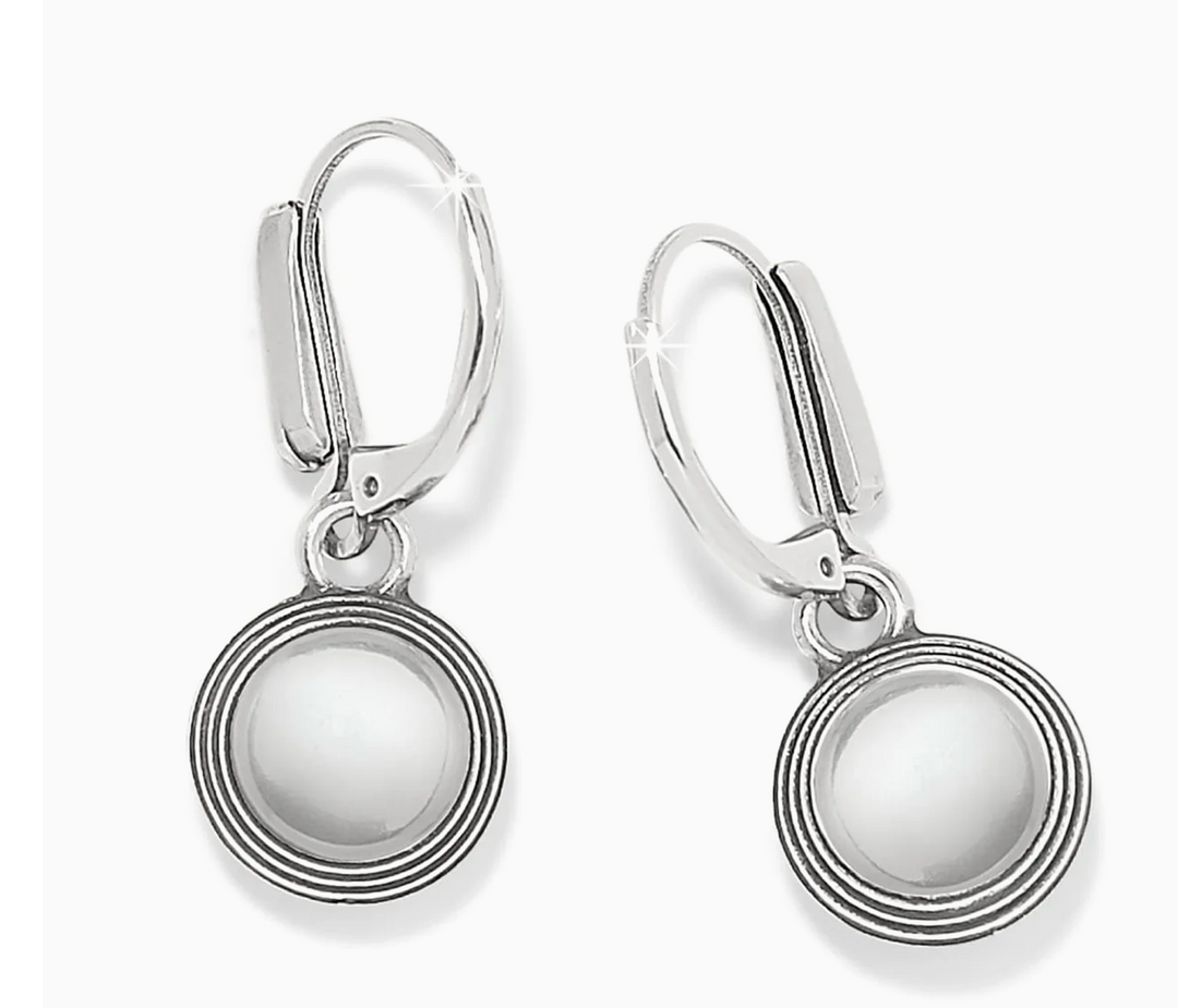 Meridian Aurora Leverback Earrings Crystal OS