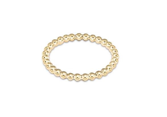Classic Gold 2mm Bead Ring Size 7