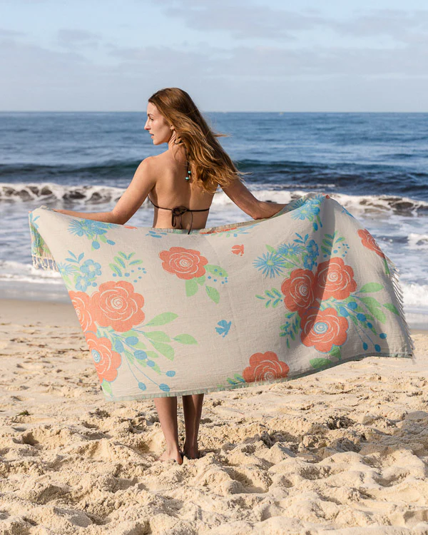Botanical Turkish Beach Towel