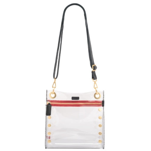 Tony Med Clear Black/Brushed Gold Red Zip