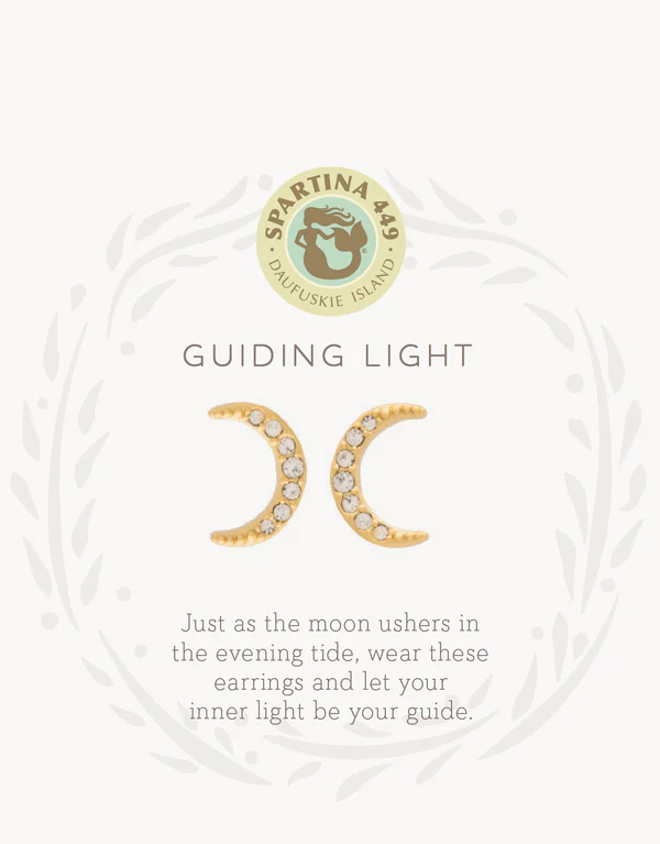 Sea La Vie Stud Earrings Guiding Light/Crescent Gold