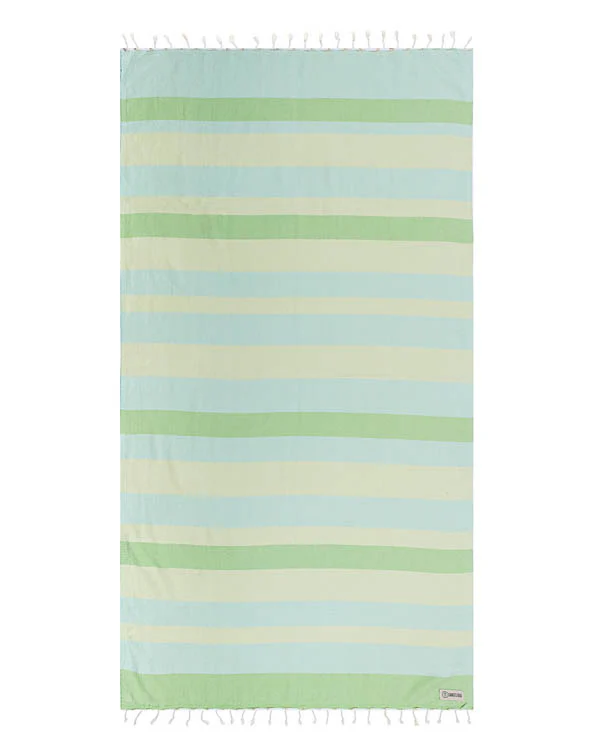 Peppermint Herringbone Stripe Turkish Beach Towel