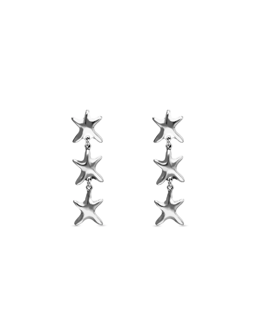 Orion Starfish Earrings Silver