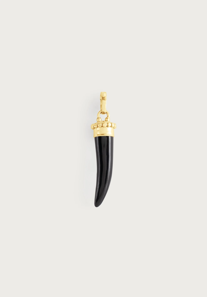 Anabel Aram Forza Stone Horn Charm Black Onyx