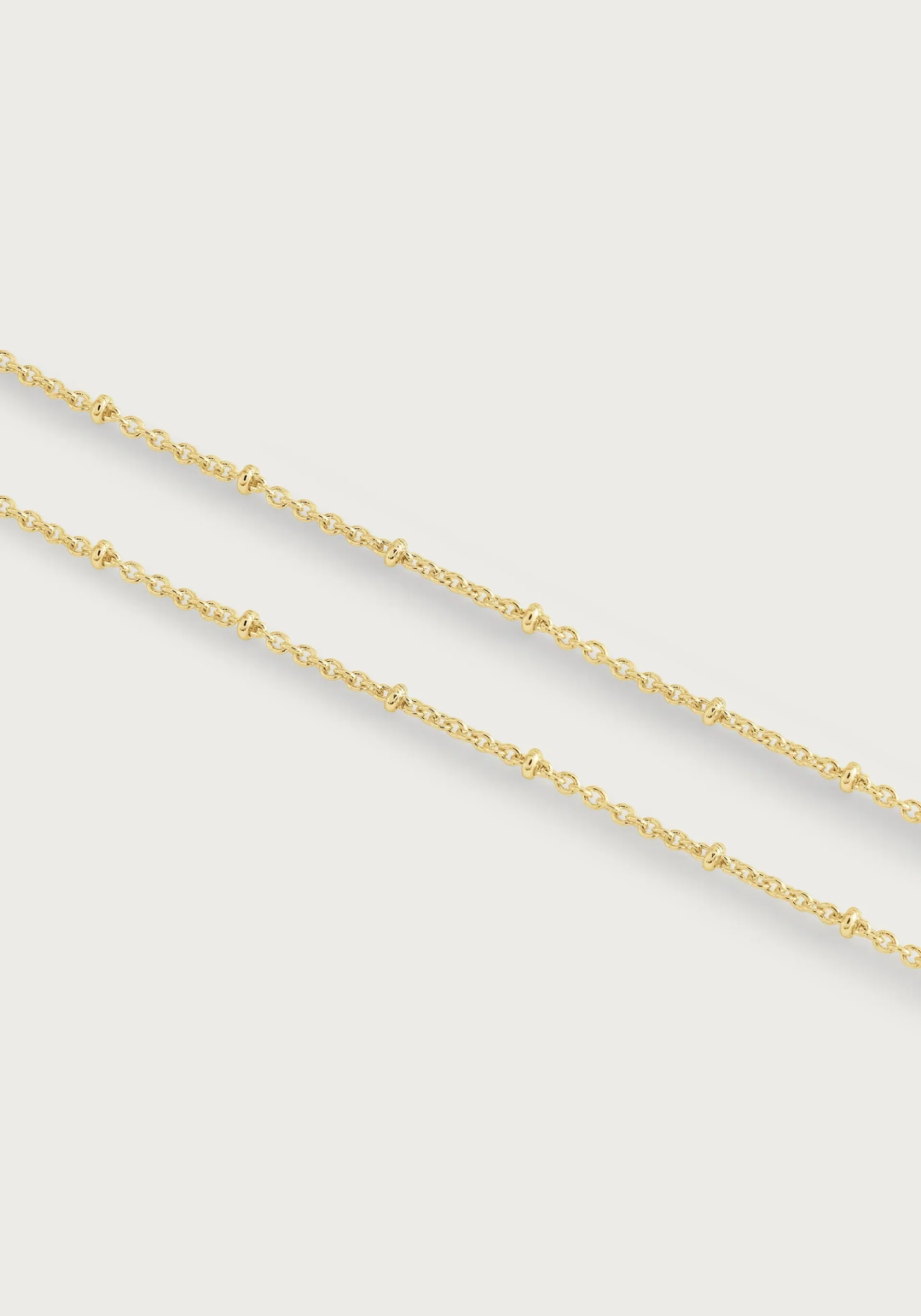 Anabel Aram Molten Bead Chain Necklace Gold