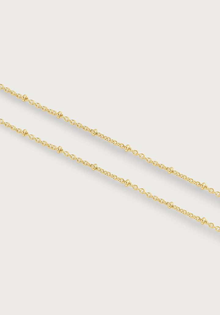 Anabel Aram Molten Bead Chain Necklace Gold