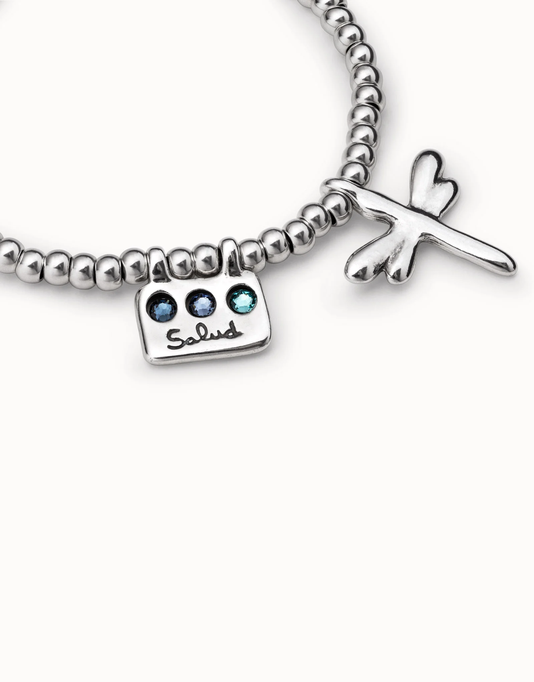 Heal Me Beaded Stretch Bracelet with Dragonfly Charm