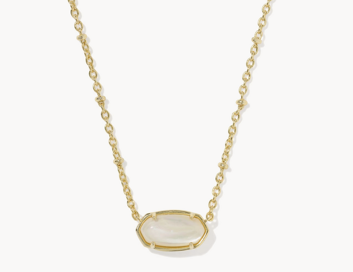 Elisa Tiger Stripe Necklace Gold/Natural MOP