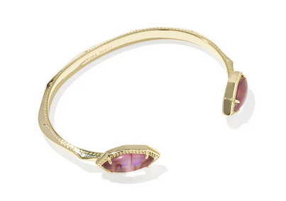 Ophelia Cuff Bracelet Light Mauve Illusion Gold