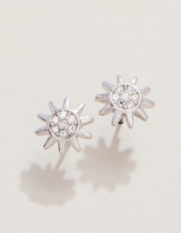 Sea La Vie Stud Earrings Sunshine/Sun Silver