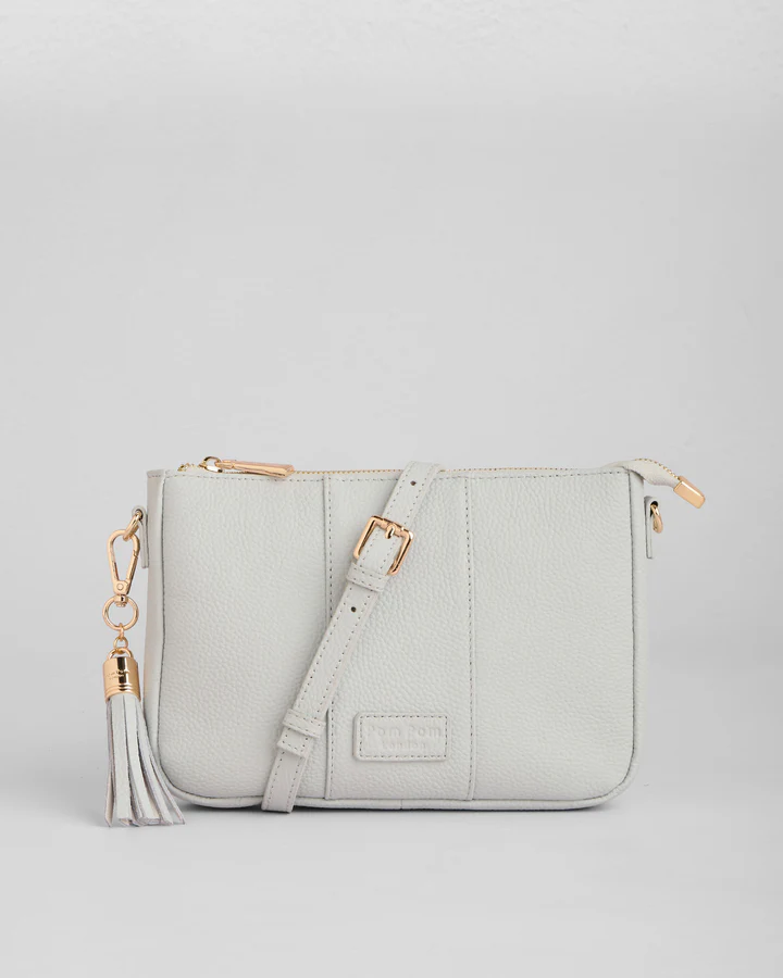 Pom Pom London City Slim Bag Salt Grey