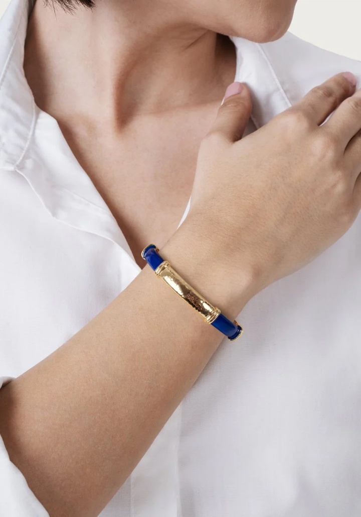 Anabel Aram Forza Hinged Bangle Lapis