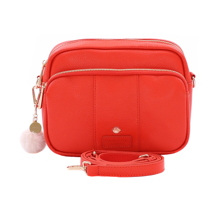 Pom Pom Original Bag with Special Keyring and Dust Bag Central Line Red