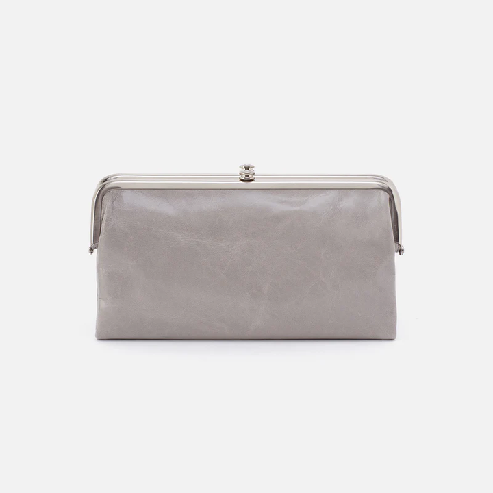 Lauren Clutch Leather Wallet Light Grey
