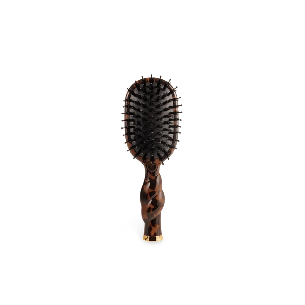 Mini Boar Bristle Hair Brush Tortoise