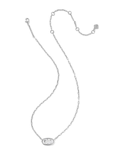 Elisa Luxe Pendant Necklace White CZ Silver