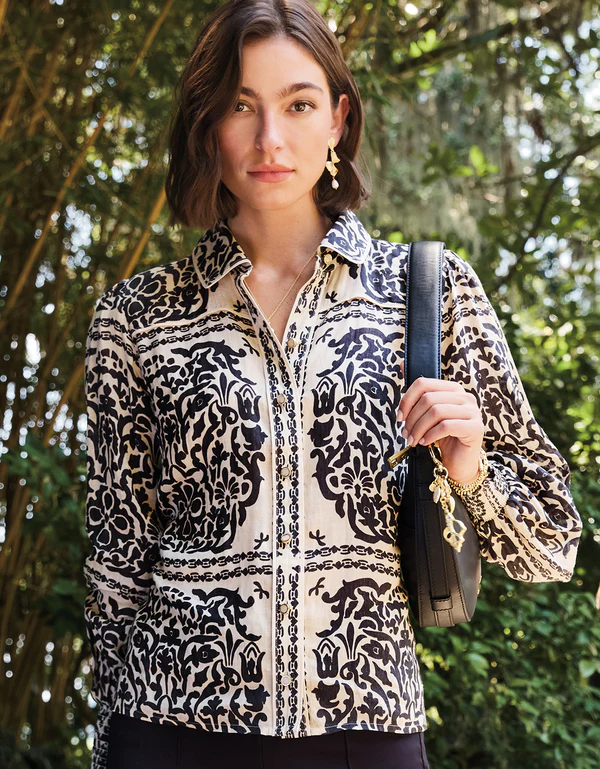 Aliya Blouse Bridge Street Tile Medium