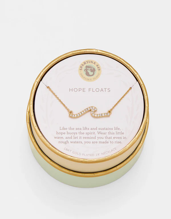 SLV Necklace 18" Hope Floats/Wave Gold