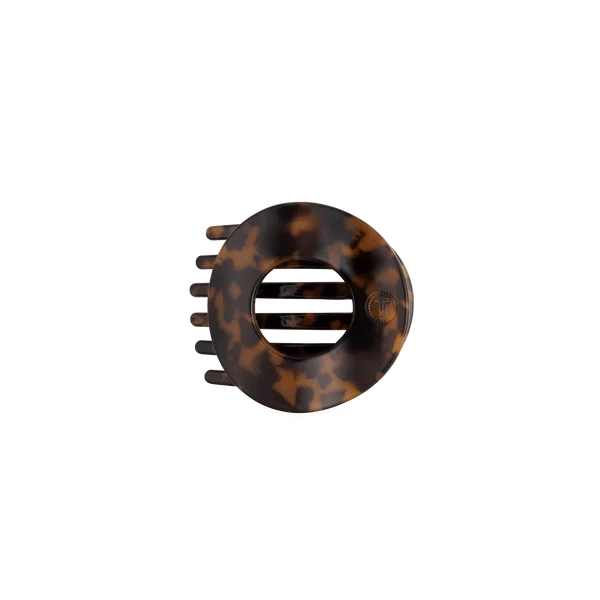 Tortoise Small Flat Open Circle Hair Clip