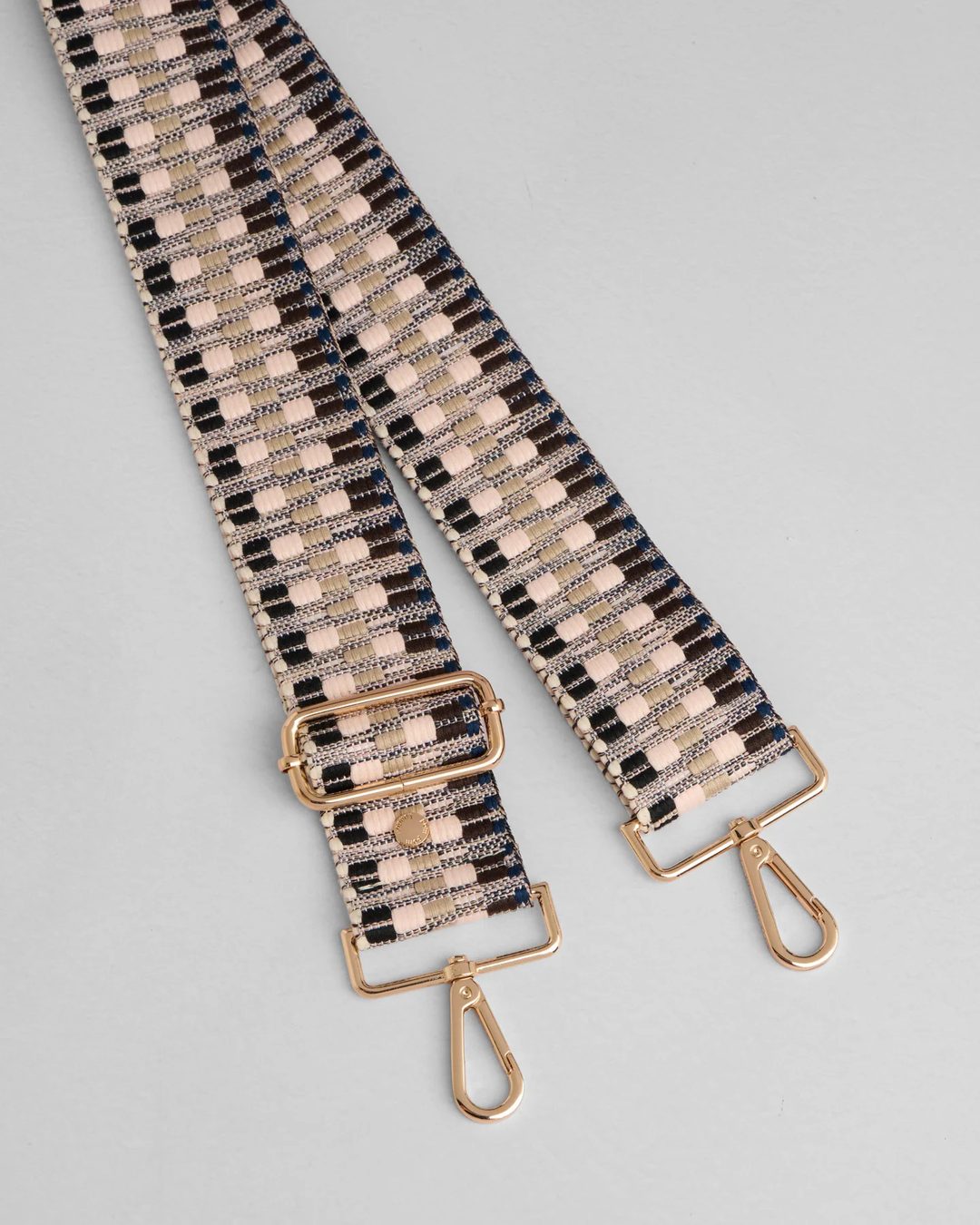 Pom Pom Strap Chocolate &amp; Almond Twill