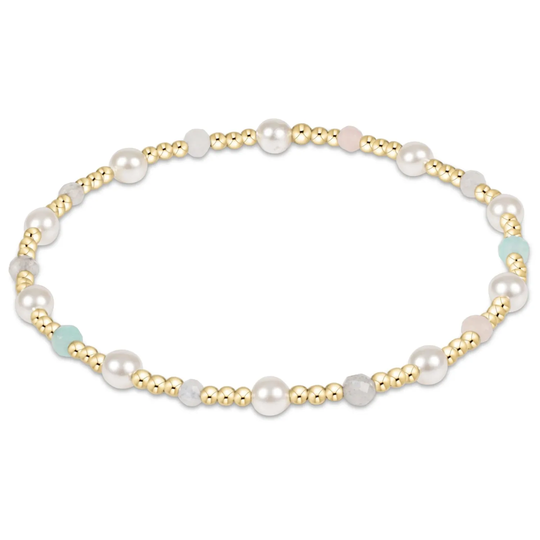 Pearl Sincerity Pattern 4mm Bead Bracelet Hot Mess SS25