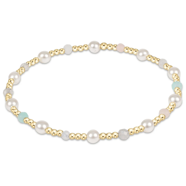 Pearl Sincerity Pattern 4mm Bead Bracelet Hot Mess SS25