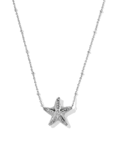 Parker Starfish Short Pendant Necklace Natural MOP Silver