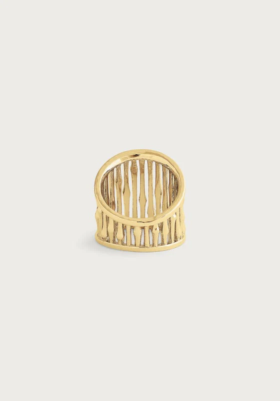 Anabel Aram Bamboo Wide Ring Size 8