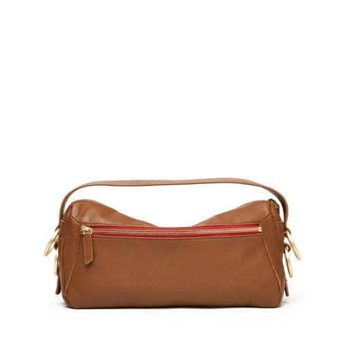 Doxie Med Mahogany Pebble/Brushed Gold Red Zip