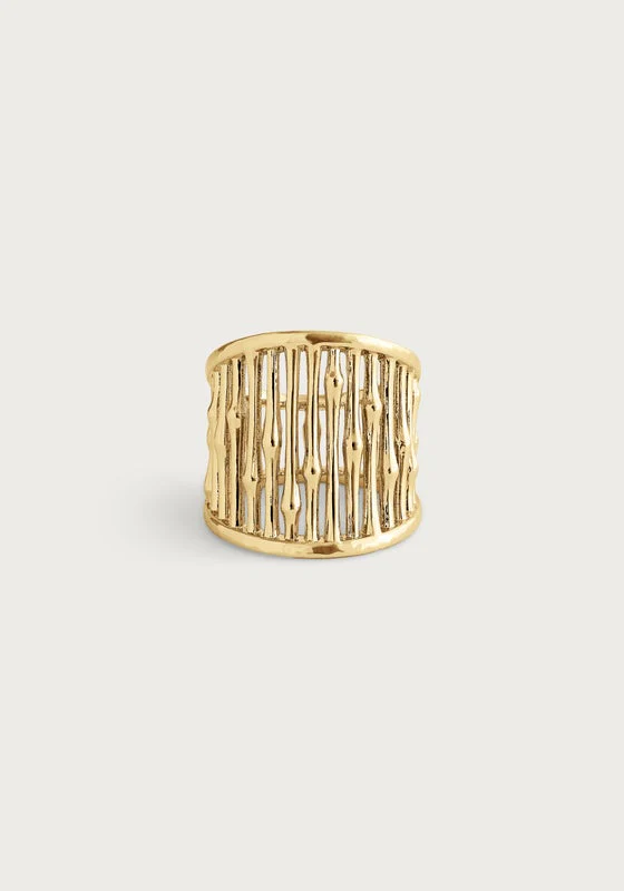 Anabel Aram Bamboo Wide Ring Size 8