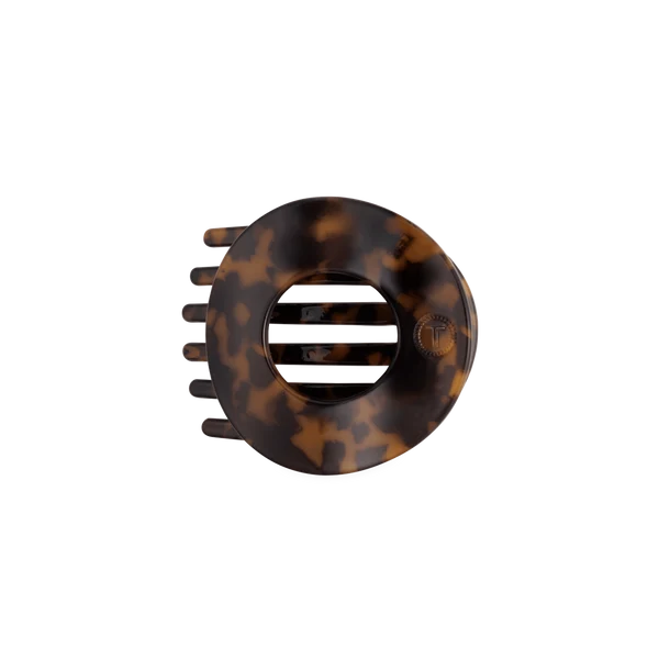 Tortoise Medium Flat Open Circle Hair Clip