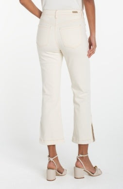 High Rise Hannah Crop Flare Pant with Tulip Hem Desert Dunes