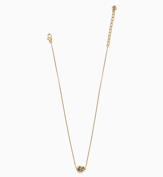 Interlok Single Knot Mini Necklace Gold