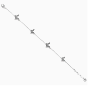 Solstice Butterfly Anklet - Silver