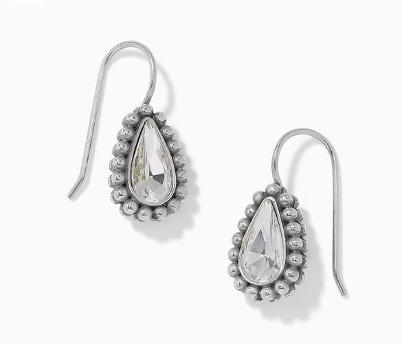 Twinkle Luxe Teardrop French Wire Earrings