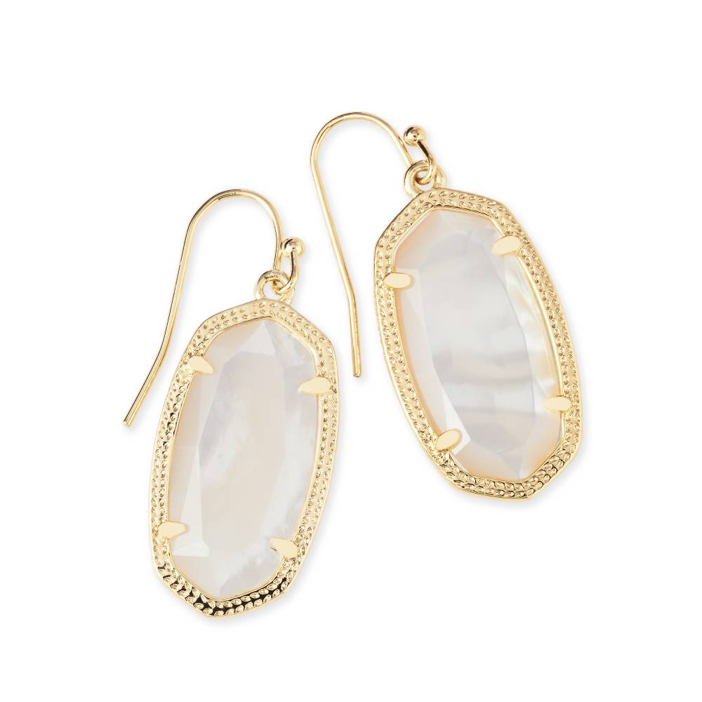 Dani Earrings Mother of Pearl Gold