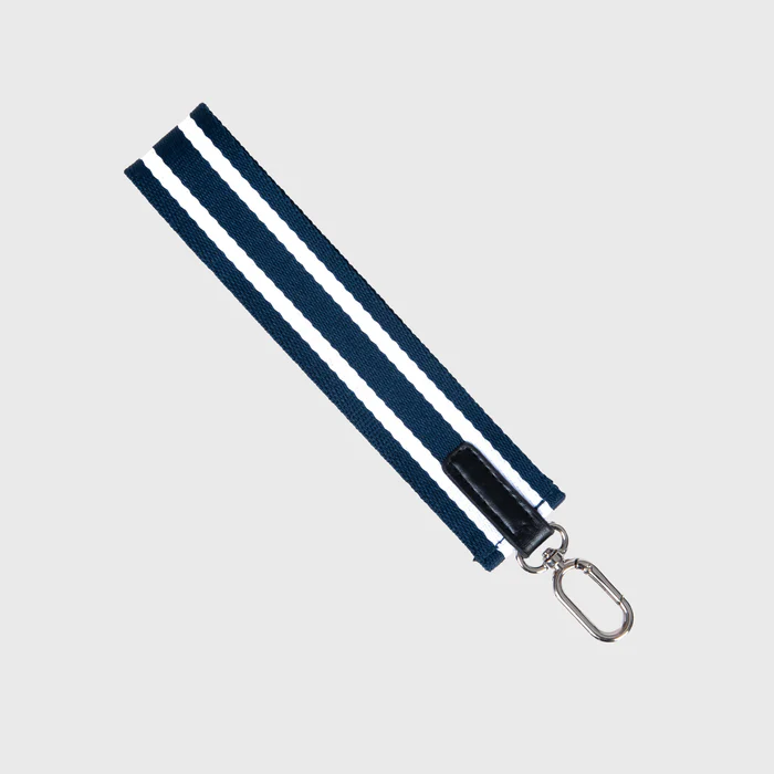 On Hand Wrist  Strap Navy and White