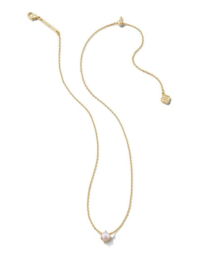 Ashton Pearl Pendant Necklace White Pearl Gold