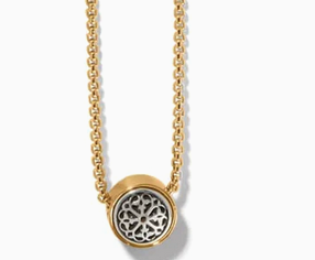 Ferrara Two Tone Luce Mini Pendant Necklace
