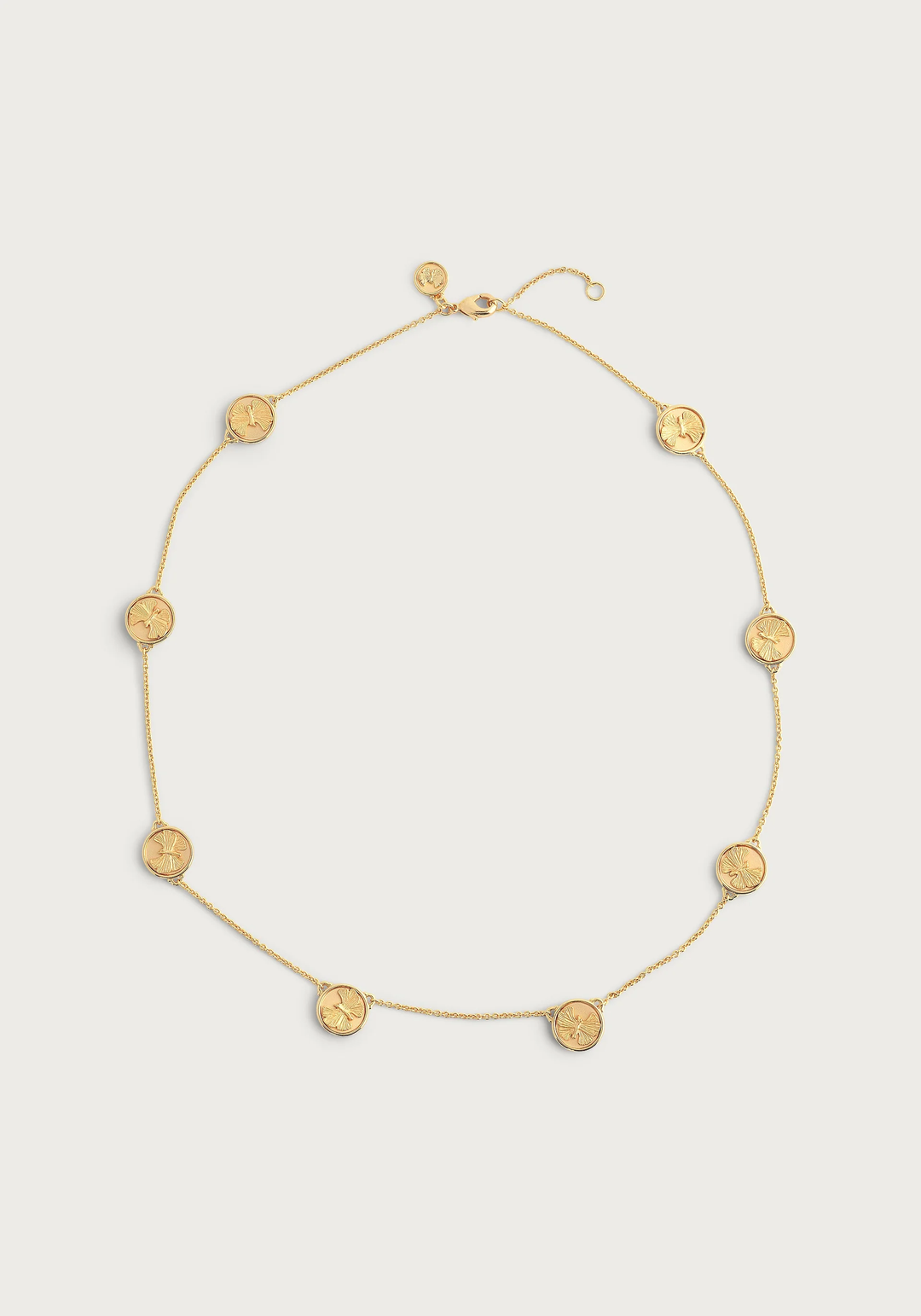 Anabel Aram Butterfly Coin Necklace Gold