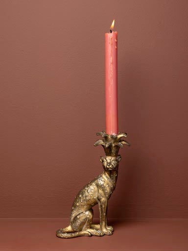 Golden Jaguar Candlestick