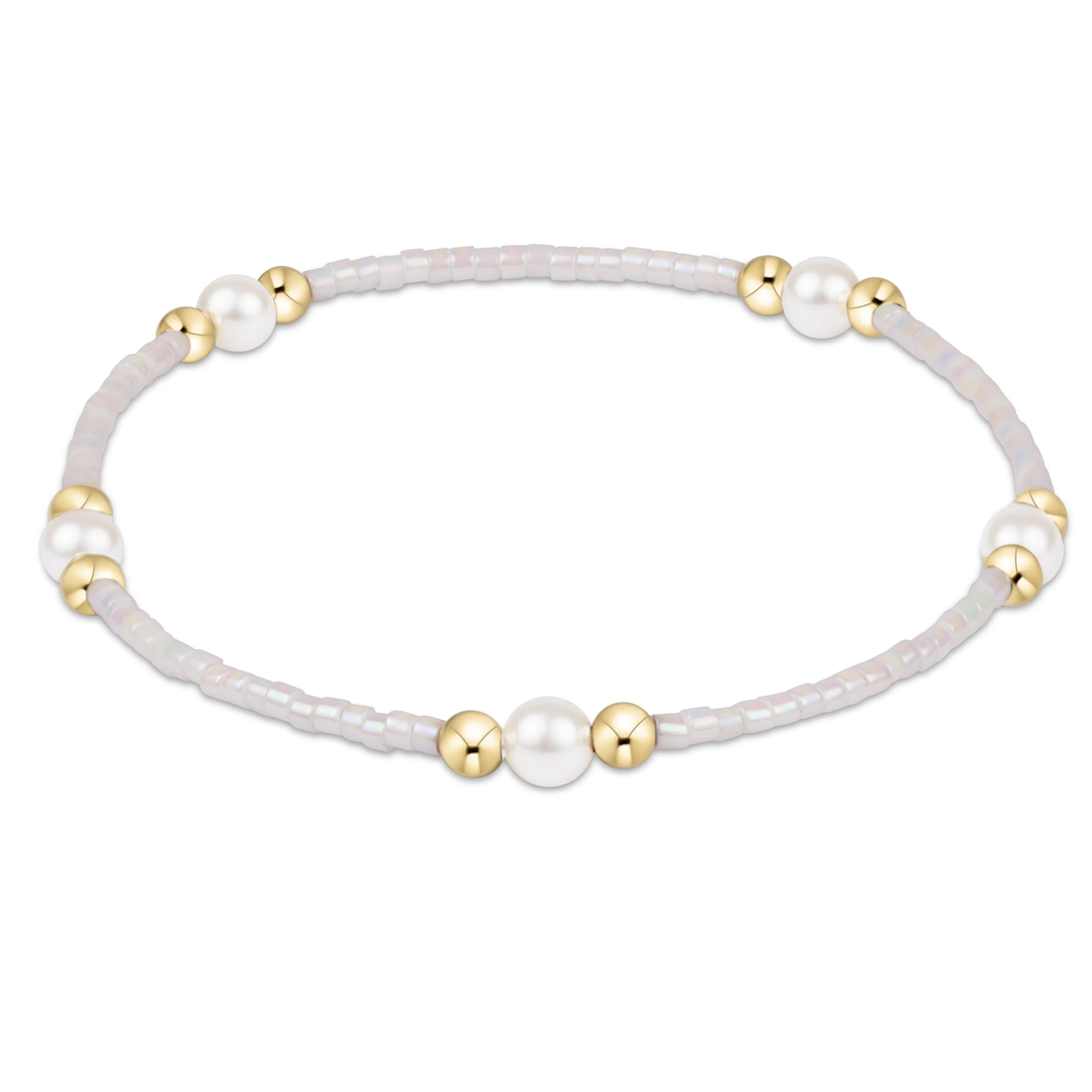 Hope Purpose Pearl Bracelet Silky White