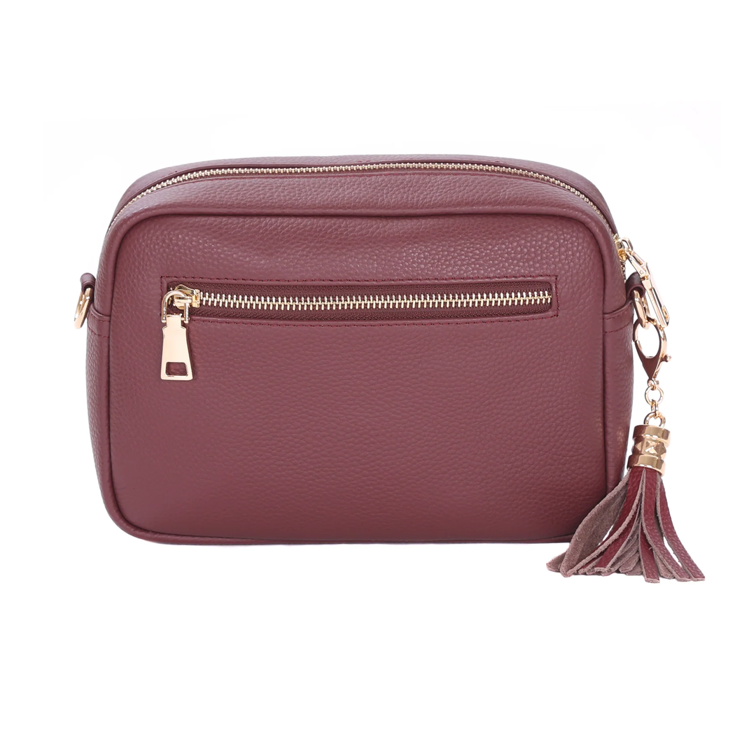 Pom Pom London City Bag Deep Burgundy